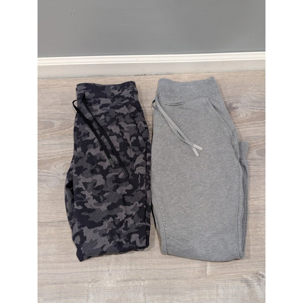 Lululemon 2 Pairs Of Joggers Gray Warm Down Jogger Camo Ready To Rulu Sz 6